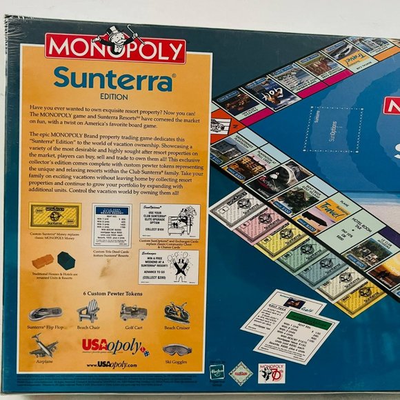 Vintage‎ Monopoly Sunterra Edition Board Game Hasbro USAopoly New Sealed - Picture 6 of 7